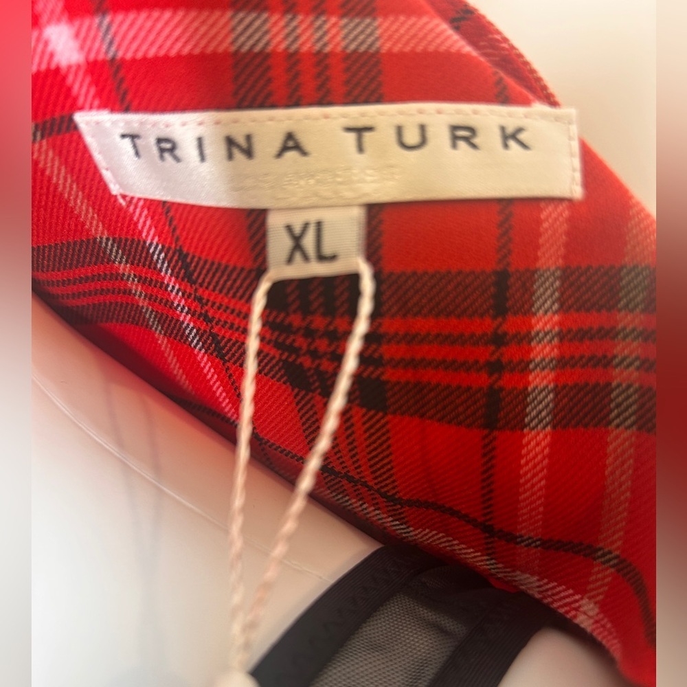 Trina Turk Plaid Versed Shift Dress , Sz. XL - Picture 12 of 15